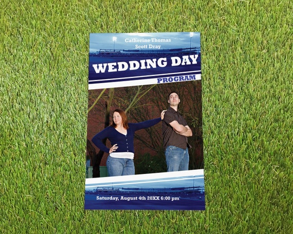 Baseball wedding programs | Honestweddingadvice.com