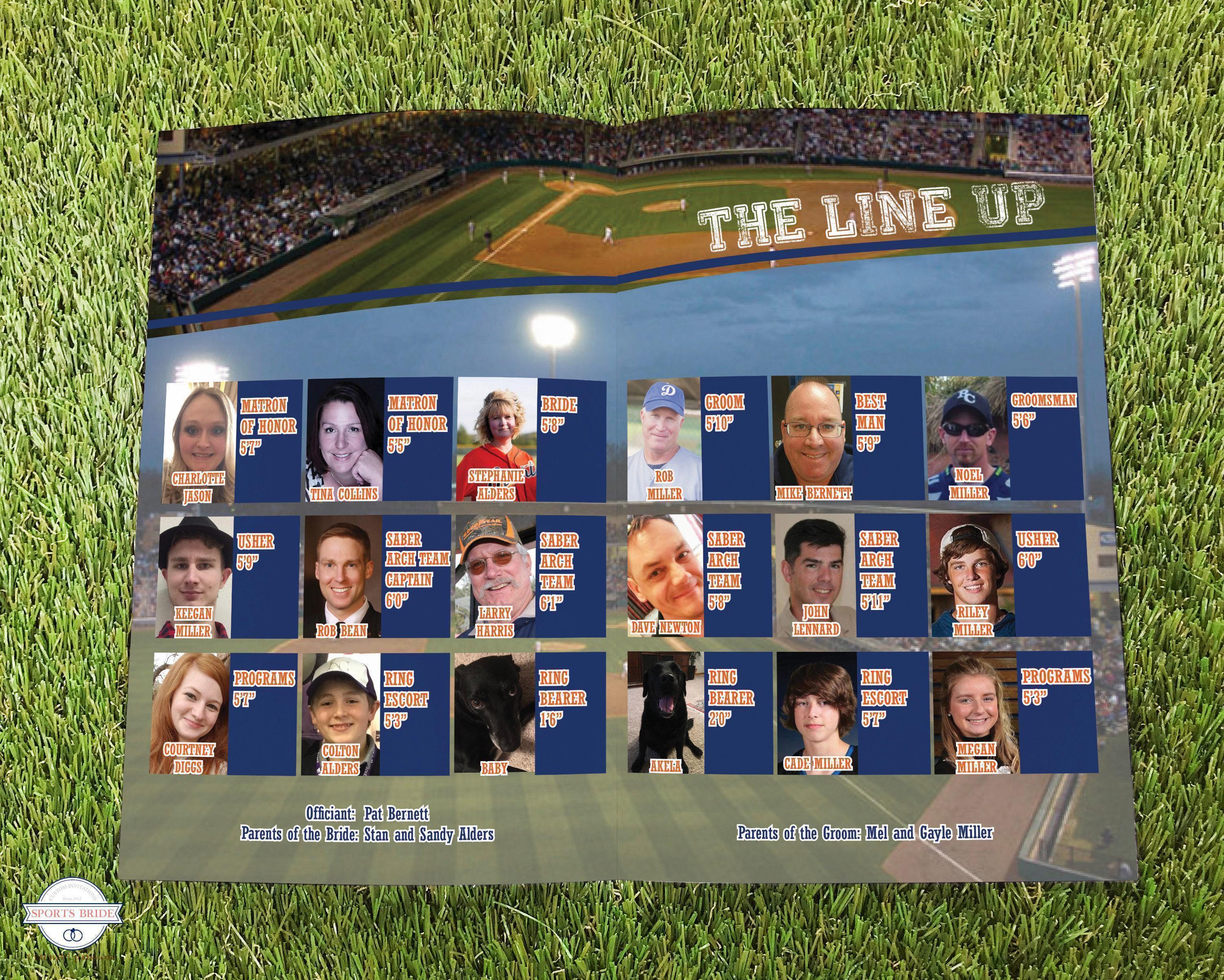 Baseball Wedding Magazine Programs, New York Custom Ceremony Booklet ...