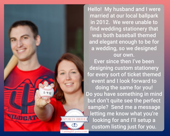 Baseball wedding programs | Honestweddingadvice.com