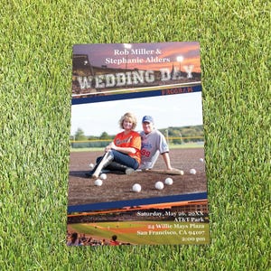 Baseball Wedding Magazine Programs, New York Custom Ceremony Booklet Template, Los Angeles House Divided Rival Teams Wedding Day Itinerary