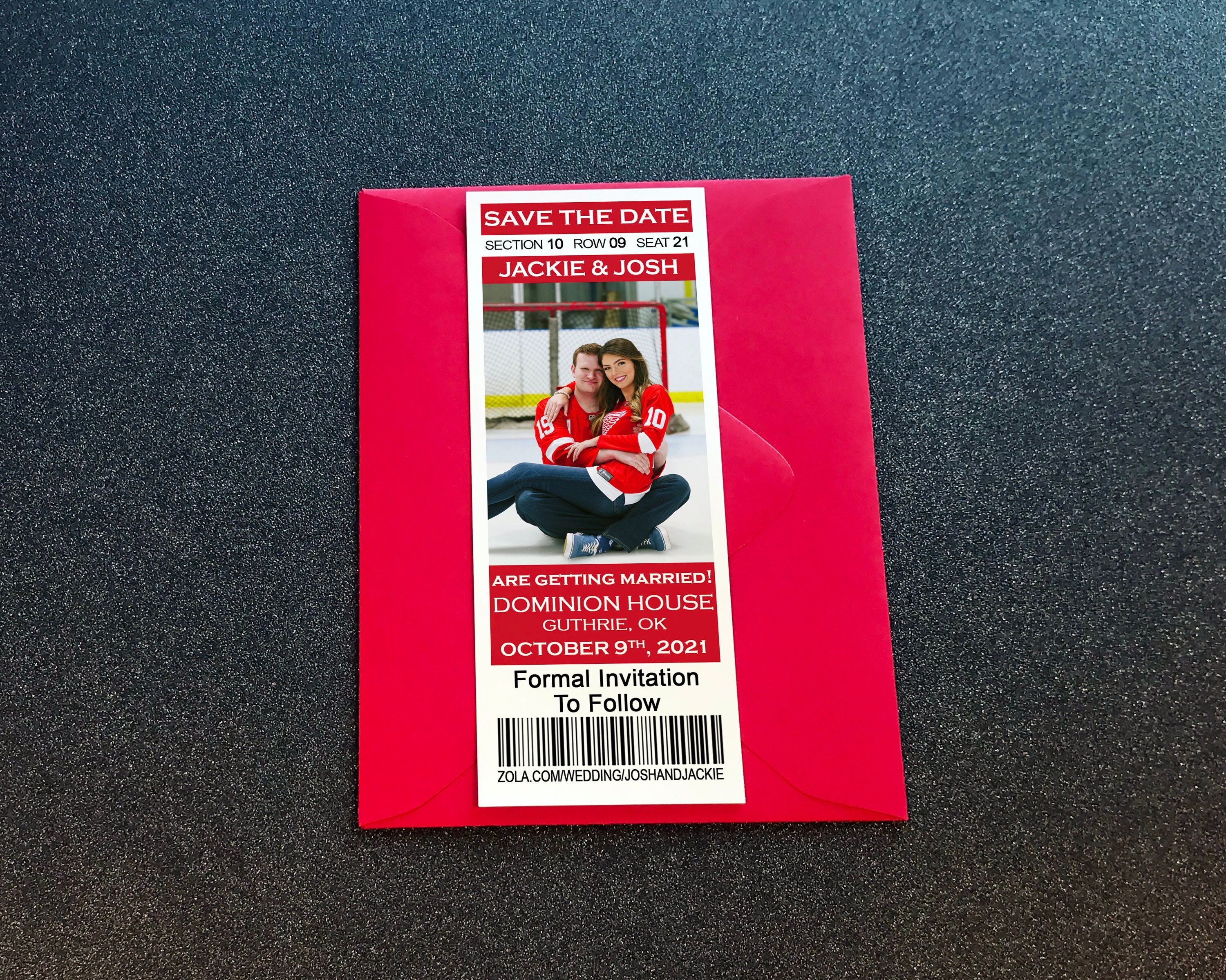 Red Wings Russian Five & "The Vladinator" Enlarged ticket  stub sheet