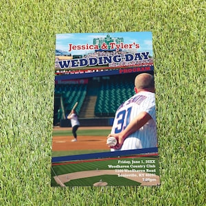Baseball Wedding Day Program, Chicago Magazine Timeline Template, Los Angeles Weekend Itinerary, Ceremony, and Menu, Folded Multi Page Book