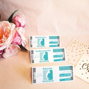 Custom Golf Bat Mitzvah Ticket Place Cards, Sports Theme Bar Mitzvah Table Placecards, Blank or with Name 13th Birthday Seating Chart Card