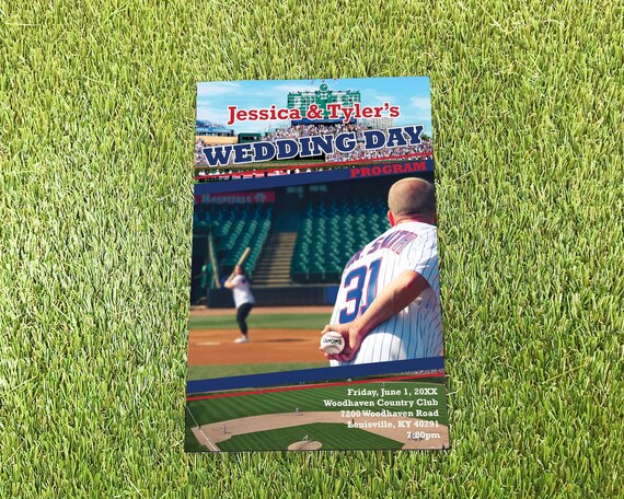 Baseball wedding programs | Honestweddingadvice.com