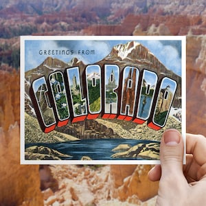 Colorado Save the Date Postcard, Greetings From Denver Wedding Invitation RSVP Post Cards, Rocky Mountain Invite, Pikes Peak, Pueblo