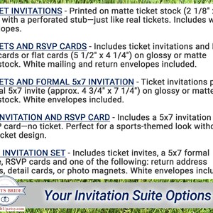 Baseball Wedding Invitations Ticket Vow Renewal Invites, Cincinnati Sports Theme Reception Only, Los Angeles Elopement Celebration image 5