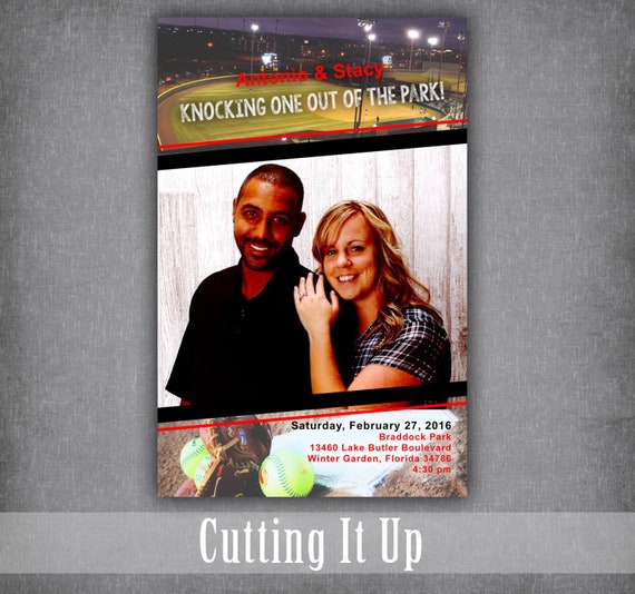 Softball Theme Wedding Program Sports Magazine With Photos Etsy