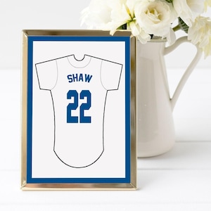 Baseball Table Number Wedding Jersey Signs, Los Angeles Sports Theme Reception Custom Decorations, Any Team Players Name or Stadium Section
