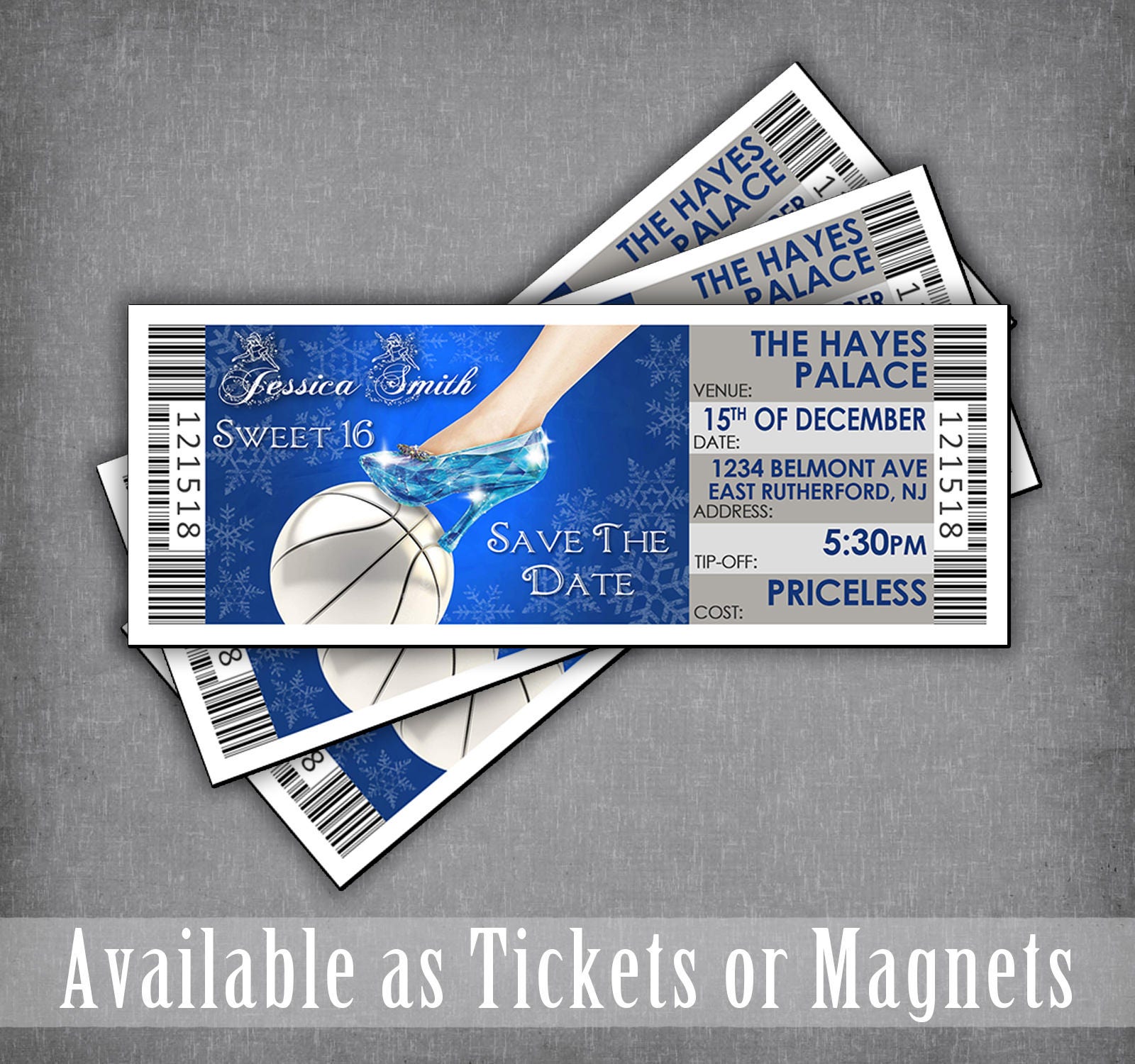 Sweet 16 Ticket Save the Date or Invitation / Sixteenth Etsy