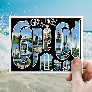 de Cape Cod, faites gagner vos cartes postales | Designs Boston, Nantucket, Plymouth et Beantown | Cartes d'invitation de mariage vintage