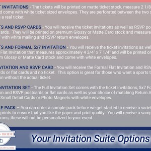 Football Wedding Ticket Invitation Suite, Chicago Sports Team Theme Vow Renewal Invites with RSVP Cards, Denver Bar Mitzvah Invite Template bild 3