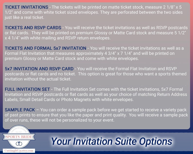 Football Wedding Ticket Invitation Suite, Chicago Sports Team Theme Vow Renewal Invites with RSVP Cards, Denver Bar Mitzvah Invite Template bild 3