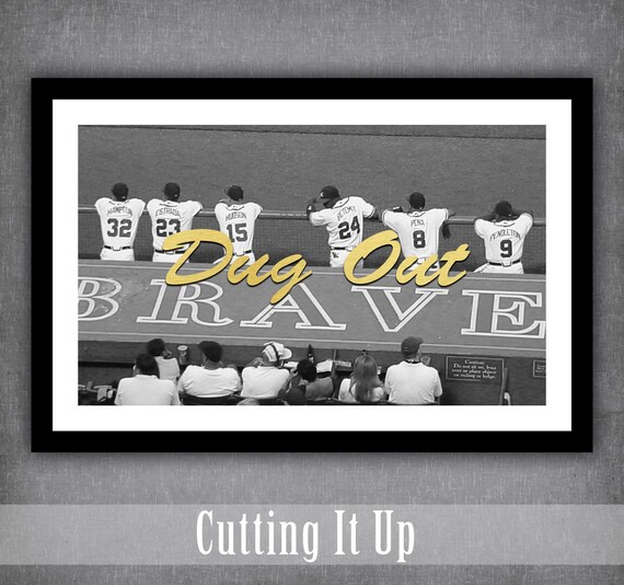Baseball Table Number Reception Signs Custom Black White Etsy