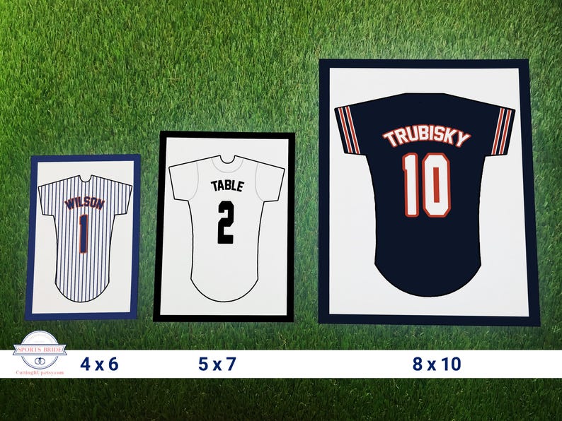 Baseball Table Number Wedding Jersey Signs, Los Angeles Sports Theme Reception Custom Decorations, Any Team Players Name or Stadium Section image 3