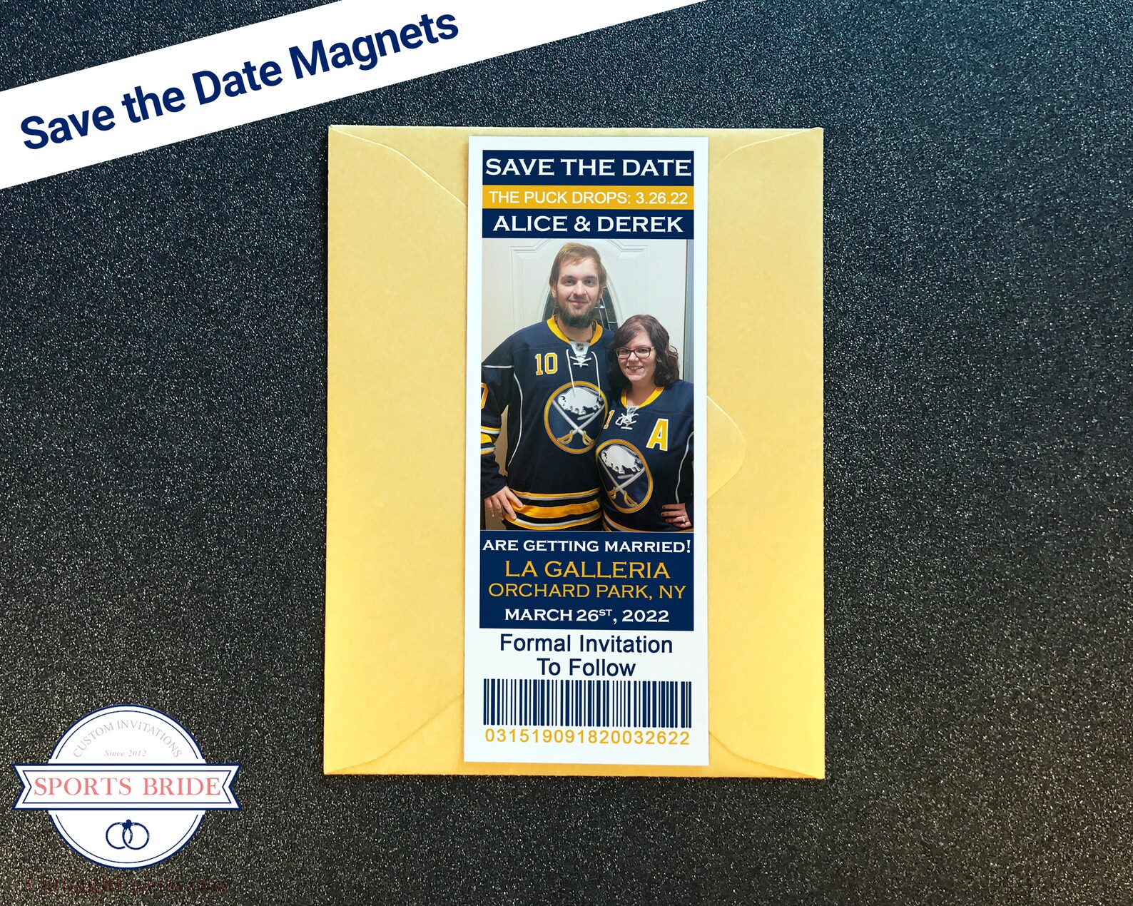 Buffalo Hockey Ticket Save the Date Sabres Ticket Etsy