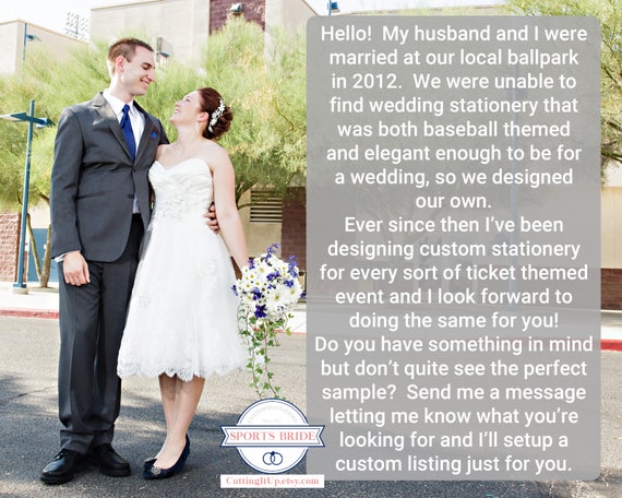 Baseball wedding programs | Honestweddingadvice.com