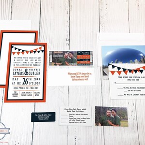 Football Wedding Ticket Invitation Suite, Chicago Sports Team Theme Vow Renewal Invites with RSVP Cards, Denver Bar Mitzvah Invite Template bild 10