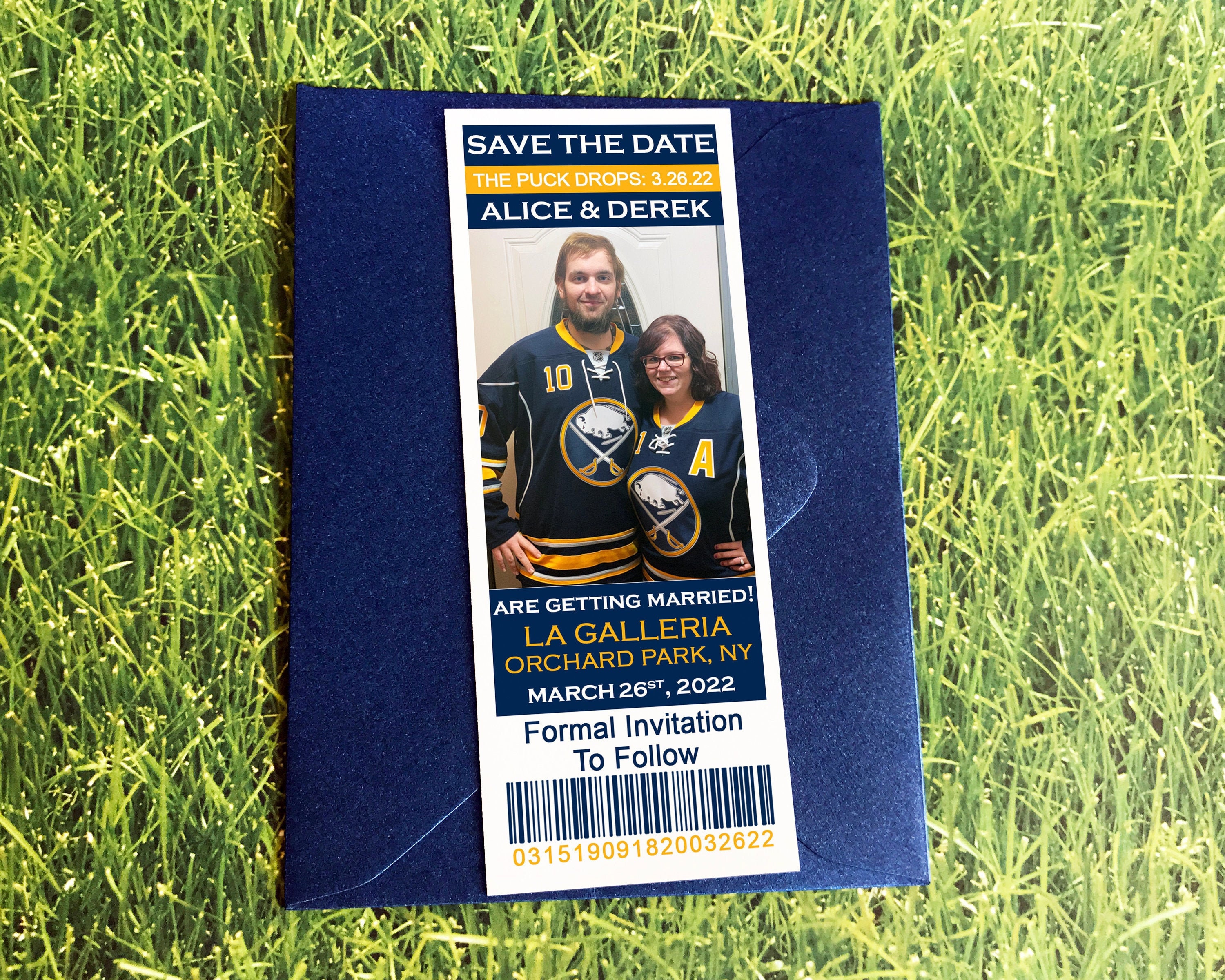 Buffalo Hockey Ticket Save the Date Sabres Ticket Etsy