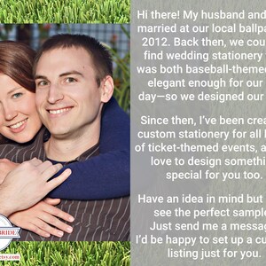 Football Wedding Ticket Invitation Suite, Chicago Sports Team Theme Vow Renewal Invites with RSVP Cards, Denver Bar Mitzvah Invite Template bild 9