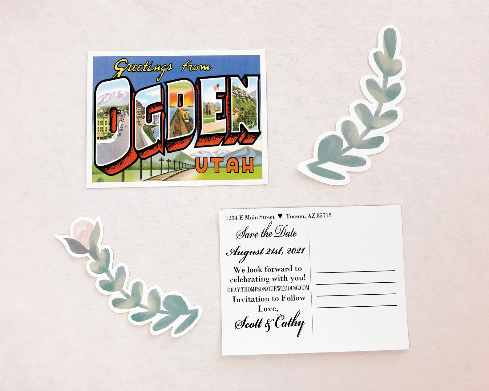 Salt Lake City Save the Date Postcards Greetings From Utah Etsy