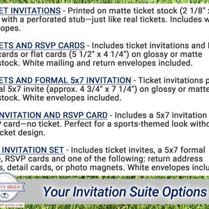 Baseball Wedding Invitations Ticket Vow Renewal Invites, Cincinnati Sports Theme Reception Only, Los Angeles Elopement Celebration afbeelding 5