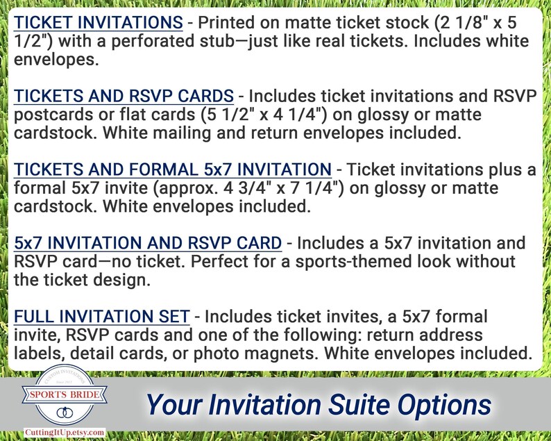 Baseball Wedding Invitations Ticket Vow Renewal Invites, Cincinnati Sports Theme Reception Only, Los Angeles Elopement Celebration afbeelding 5
