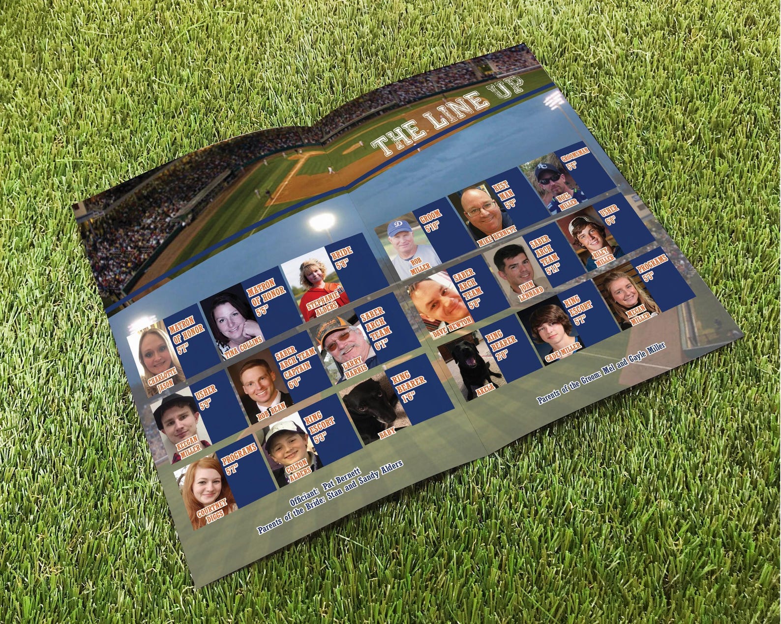 Baseball Wedding Magazine Programs, New York Custom Ceremony Booklet ...