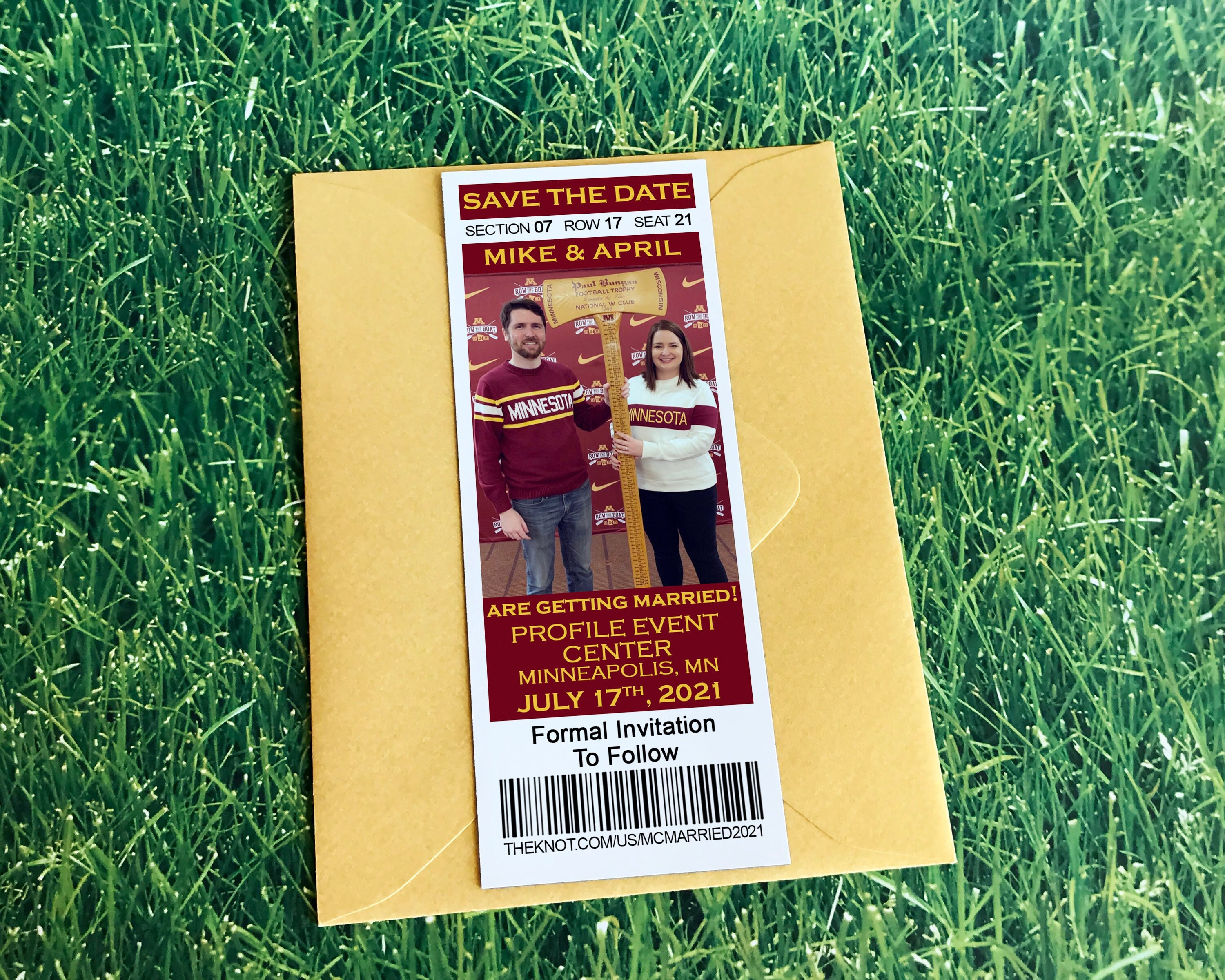 47+ ticket mn 22 Ticket Save the Date Magnet Minnesota Football Wedding Ticket - Etsy