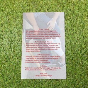 Minnesota Baseball Wedding Day Program Magazine, Philadelphia Sports Theme Wedding Team and Ceremony Folded Booklet, Personalized Timeline image 3