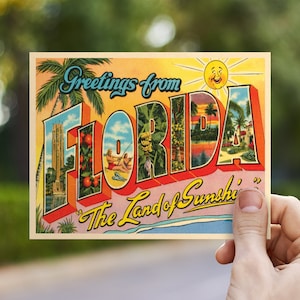 Faire-part de mariage carte postale « Save The Date » de Floride, Daytona Beach, Fort Myers, Jacksonville, Miami