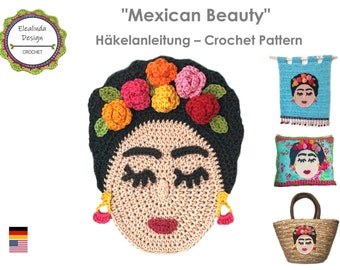 Crochet Pattern, Woman, flower crown, Mexican Beauty, Floral Decoration, Written Tutorial, PDF ENGLISH (US terms)