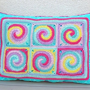 Crochet pattern Granny Square TWISTER Spiral PDF English worldwide bestseller (US terms)