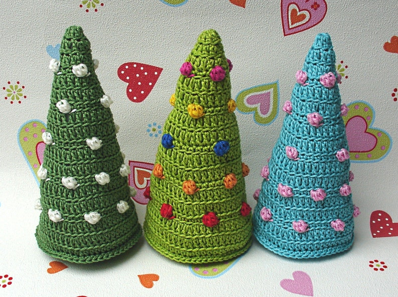 Crochet Pattern, Christmas tree, Christmas decoration, Xmas Decor, photo-tutorial, PDF US terms, Instand download image 4
