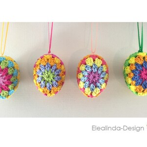 Crochet Pattern Easter Eggs Crochet Tutorial Granny Square Stripes Design Crochet Gift Pattern ENGLISH US terms image 7