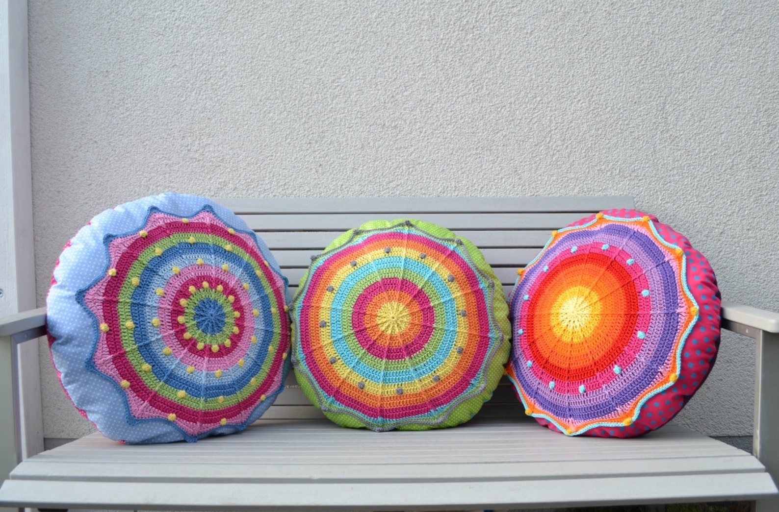 Crochet Pattern Round Pillow SANSARA PDF Photo Tutorial Etsy