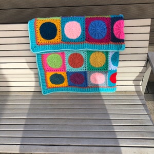 Crochet Pattern, Crochet Blanket, UMBRELLA Blanket, join as you go, Granny Square Blanket, Boho Blanket, PDF English US terms image 8