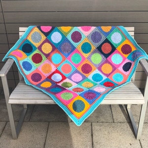 Crochet Pattern, Crochet Blanket, UMBRELLA Blanket, join as you go, Granny Square Blanket, Boho Blanket, PDF English US terms image 7