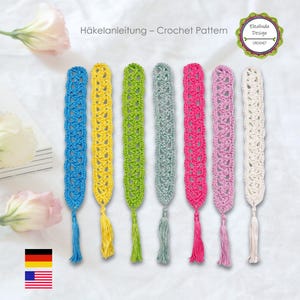 Crochet Pattern Bookmark Boho Macrame Look Pagemarker, PDF English (US terms)