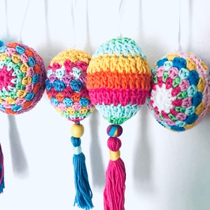 Crochet Pattern Boho Easter Eggs Cute Decoration for Easter Tutorial PDF ENGLISH US terms Espagnol afbeelding 8