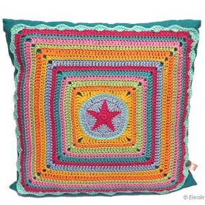 Crochet pattern, Star Granny Square, Shabby Stars, Star pattern, Hexagon, PDF, US terms, digital download image 6
