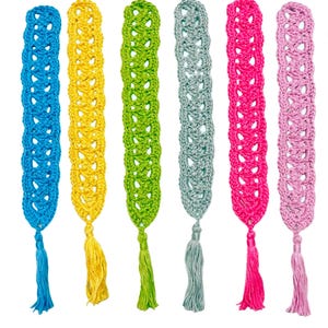 Crochet Pattern Bookmark Boho Macrame Look, Pagemarker gift idea, bookmarks boho-style, PDF, English (US terms), instant download
