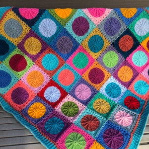 Crochet Pattern, Crochet Blanket, UMBRELLA Blanket, join as you go, Granny Square Blanket, Boho Blanket, PDF English US terms image 3