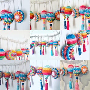 Häkelanleitung Ostereier Boho Osterdeko Häkelmuster Ostereier im Boho-Look Osterdekoration, Dekoration für Ostern, 3 Modelle, PDF Download Bild 3