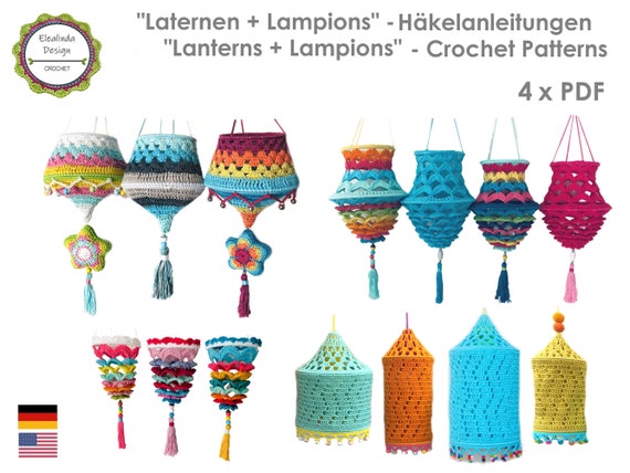 Lanterns Lampions Crochet Patterns Package No. 2 4 X PDF - Etsy