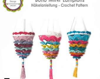 Crochet Pattern for Mini Lampion DIY Decor for Home and Parties Handmade Decorative Lamp Easy-to-Follow Beginner-Friendly Gift Idea