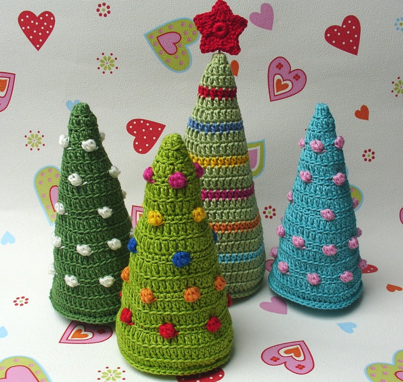 Crochet Pattern, Christmas tree, Christmas decoration, Xmas Decor, photo-tutorial, PDF US terms, Instand download image 3