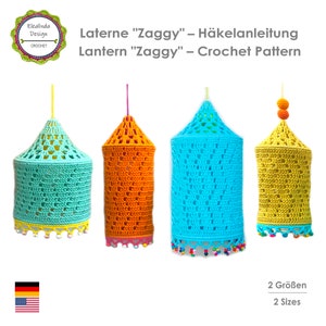 Crochet Pattern Boho Lampion ZAGGY, lanterns for Boho Living Crochet Photo Text Tutorial, PDF English US terms, instant download