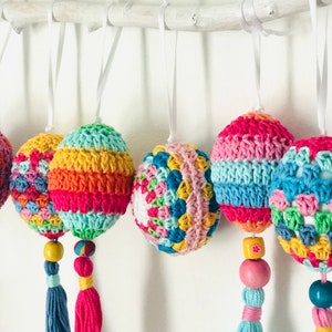 Crochet Pattern Boho Easter Eggs Cute Decoration for Easter Tutorial PDF ENGLISH US terms Espagnol afbeelding 5