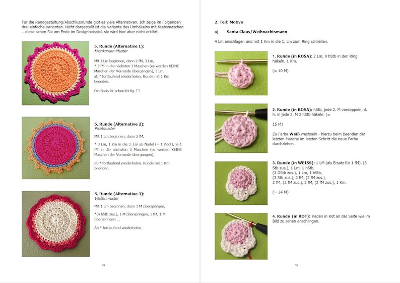 Häkelbuch Weihnachtsdeko häkeln, Taschenbuch von Paula Matos, Schritt für Schritt erklärt, Häkelanleitungen, Softcover, 74 Seiten image 3