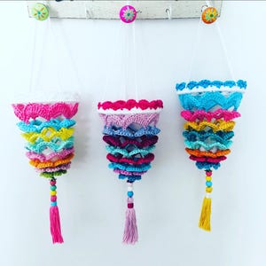 Crochet Pattern Boho Mini Lantern Crochet Lamp small Lampion lanterns Boho Lampshade, Crochet Lantern, PDF (US terms), German, English